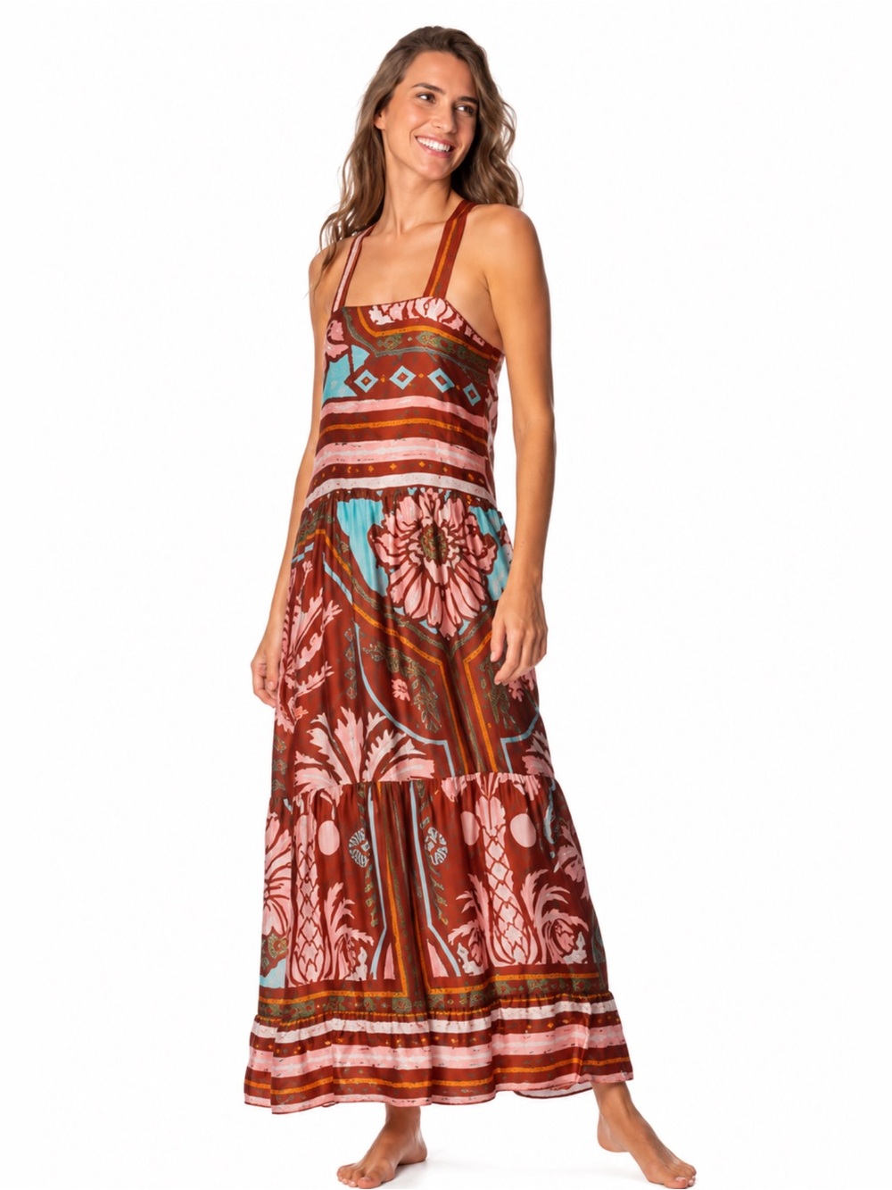 NWT Maaji Garden Engraving Adelina Boho Maxi Dress